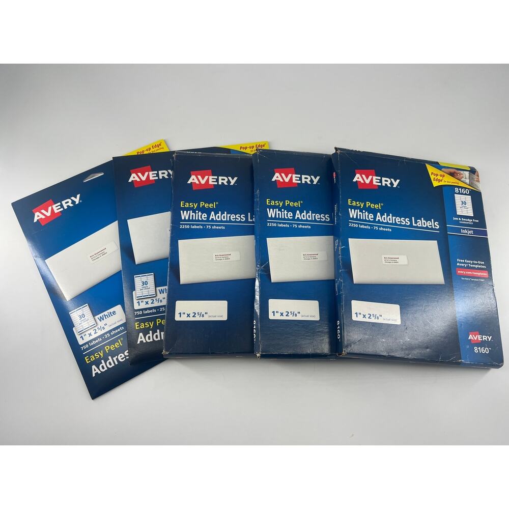 Avery Easy Peel White Labels White 8160 Office Supplies Business